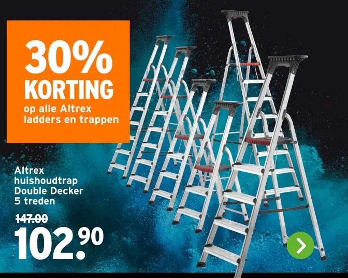 30% KORTING op alle Altrex ladders en trappen