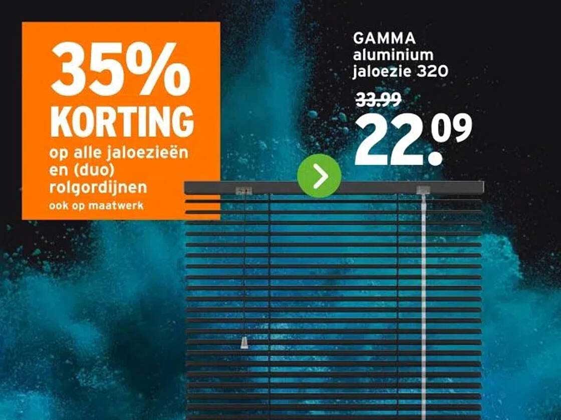 35% KORTING op alle jaloezieën en (duo) rolgordijnen ook op maatwerk