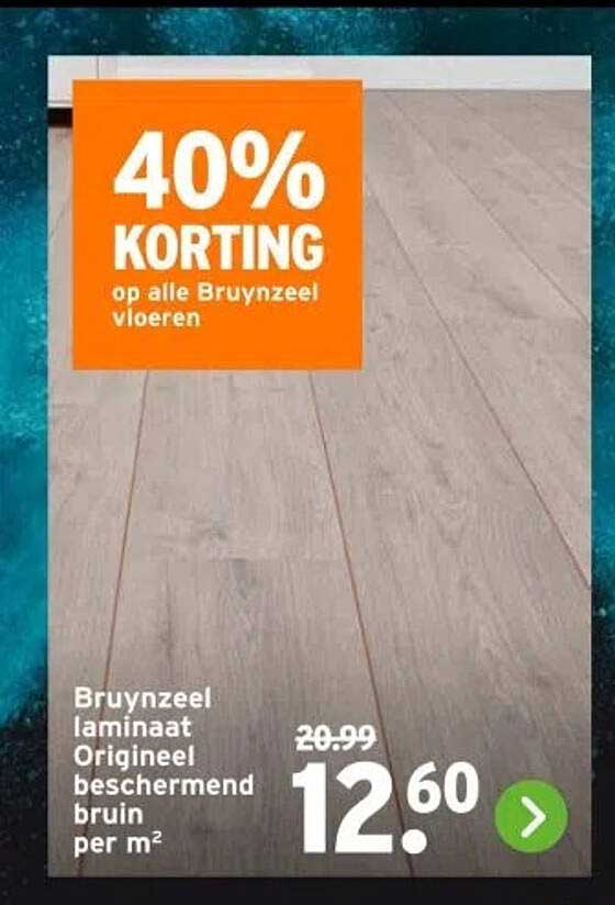 40% KORTING op alle Bruynzeel vloeren