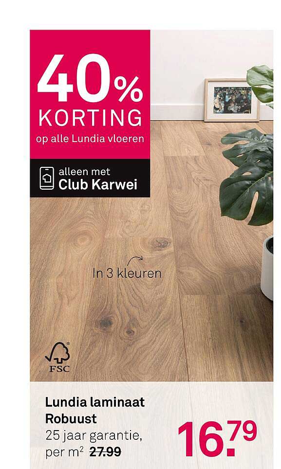 40% KORTING op alle Lundia vloeren