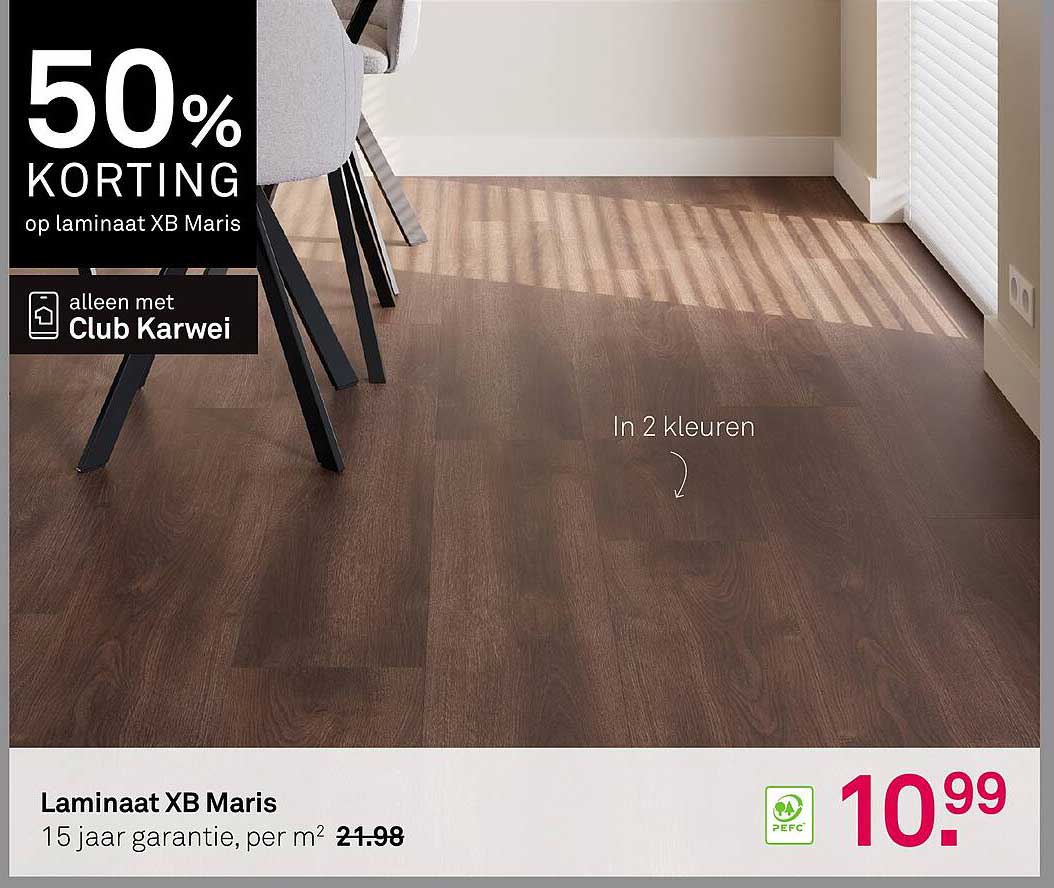 50% KORTING op laminaat XB Maris