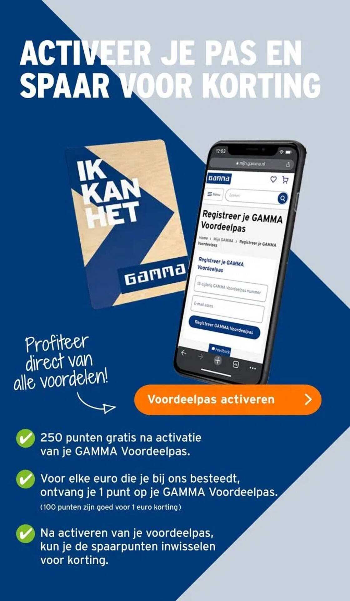 ACTIVEER JE PAS EN SPAAR VOOR KORTING
