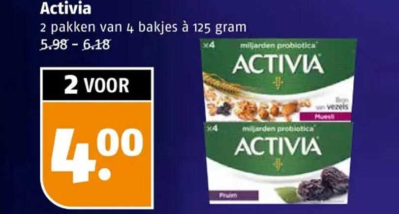 Activia 2 pakken van 4 bakjes à 125 gram