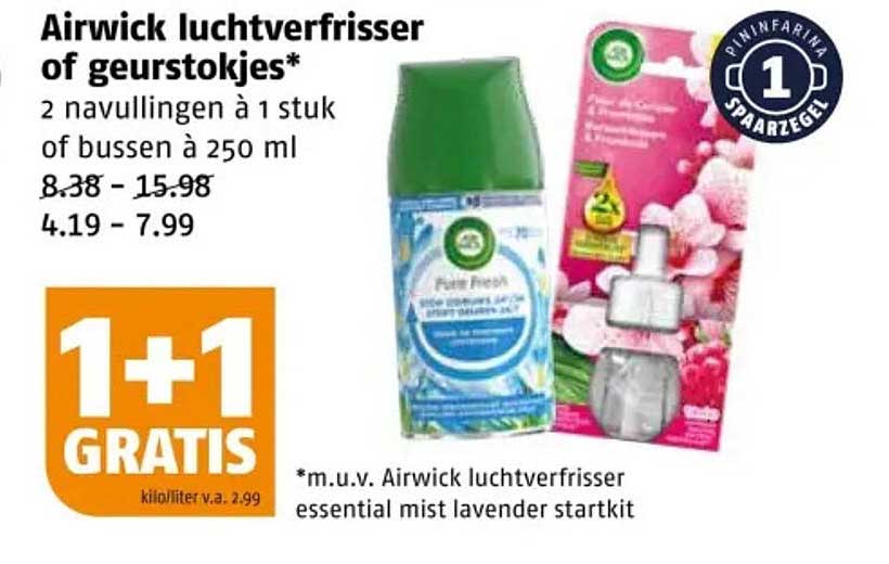 Airwick luchtverfrisser of geurstokjes*