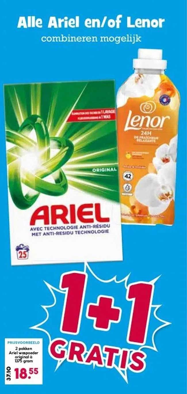 Alle Ariel en/of Lenor combineren mogelijk