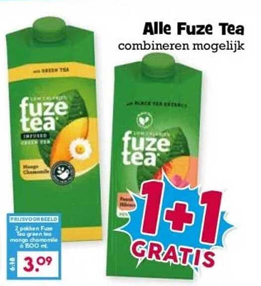 Alle Fuze Tea combineren mogelijk