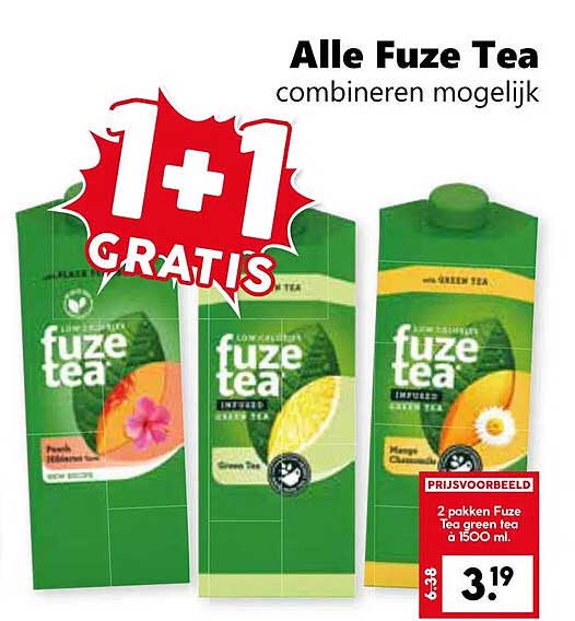 Alle Fuze Tea combineren mogelijk