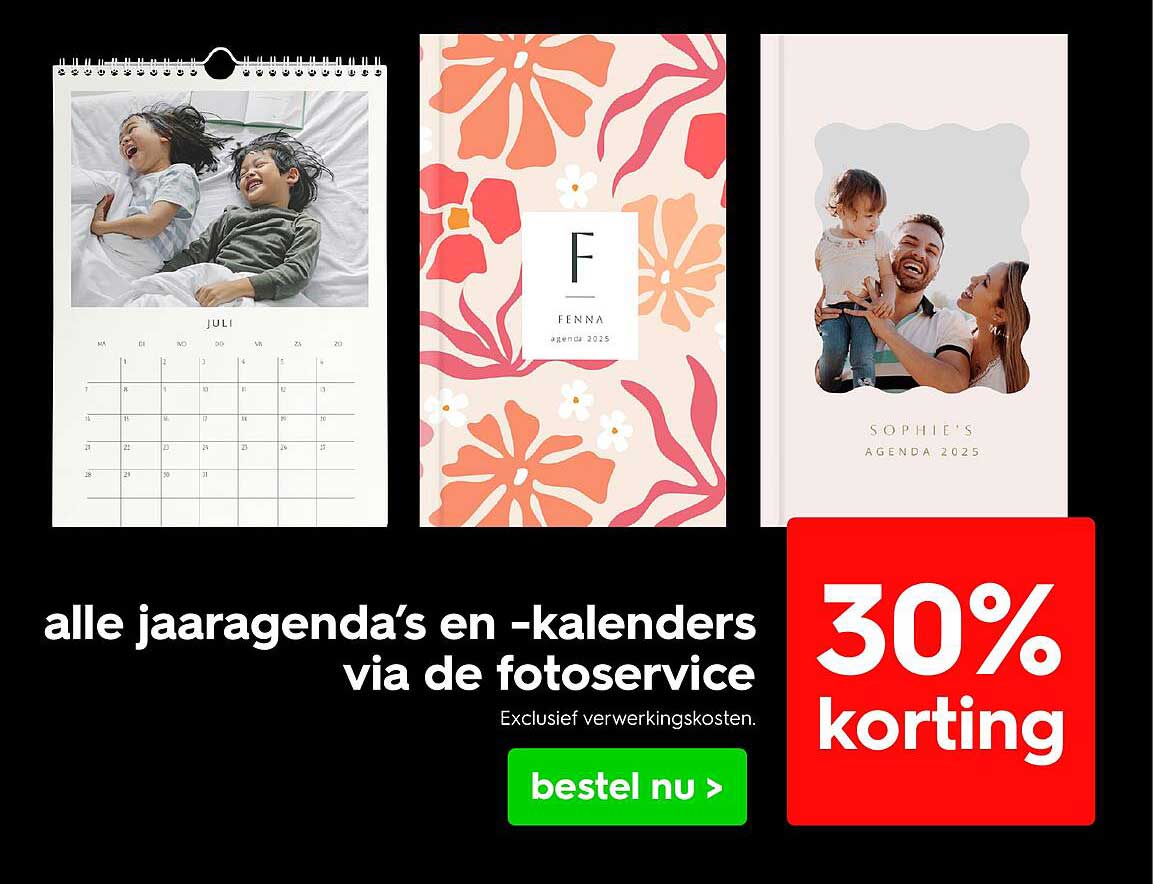 alle jaaragenda’s en -kalenders via de fotoservice
