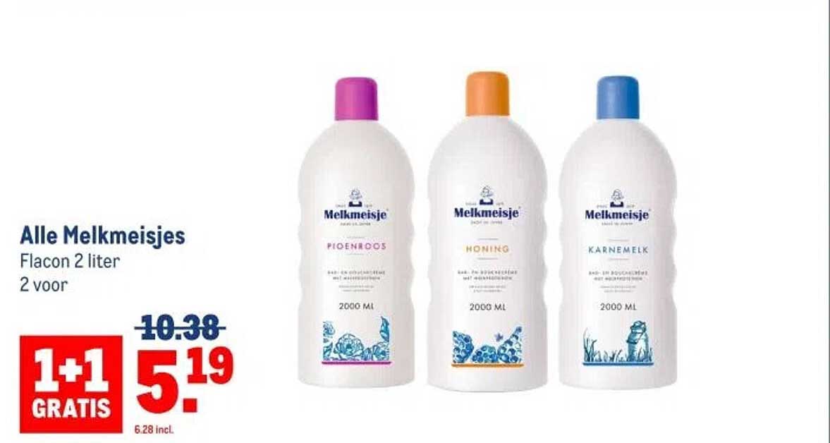 Alle Melkmeisjes Flacon 2 liter 2 voor