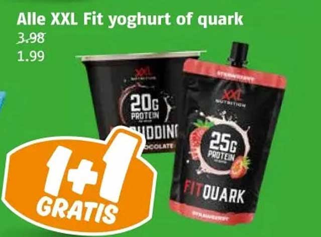 Alle XXL Fit yoghurt of quark
