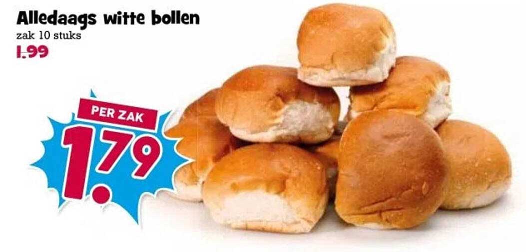 Alledaags witte bollen zak 10 stuks