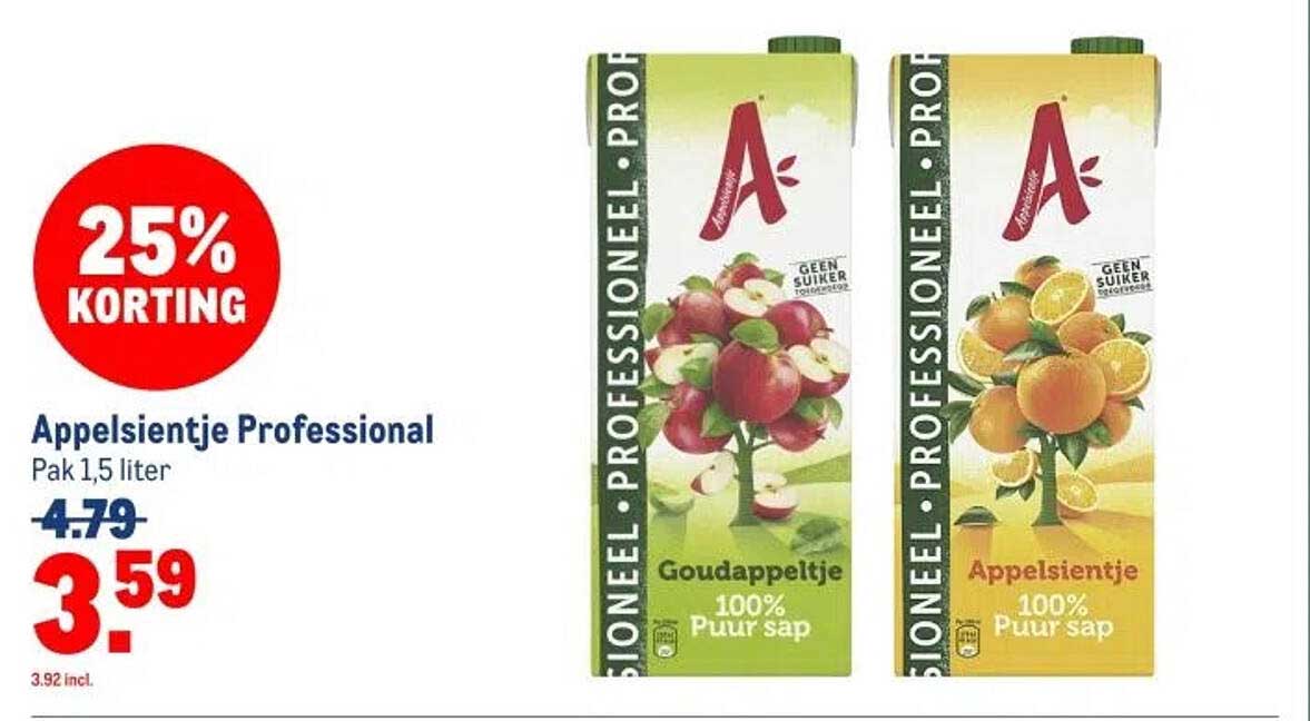 Appelsientje Professional Pak 1,5 liter