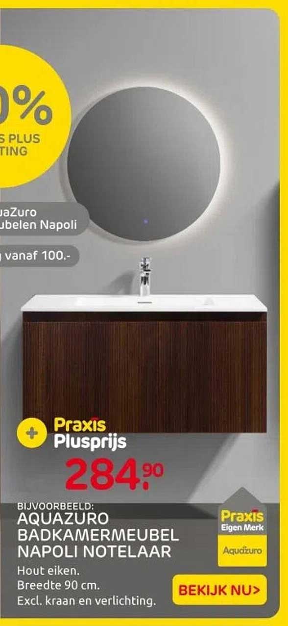 AquaZuro Badkamermeubel Napoli Notelaar