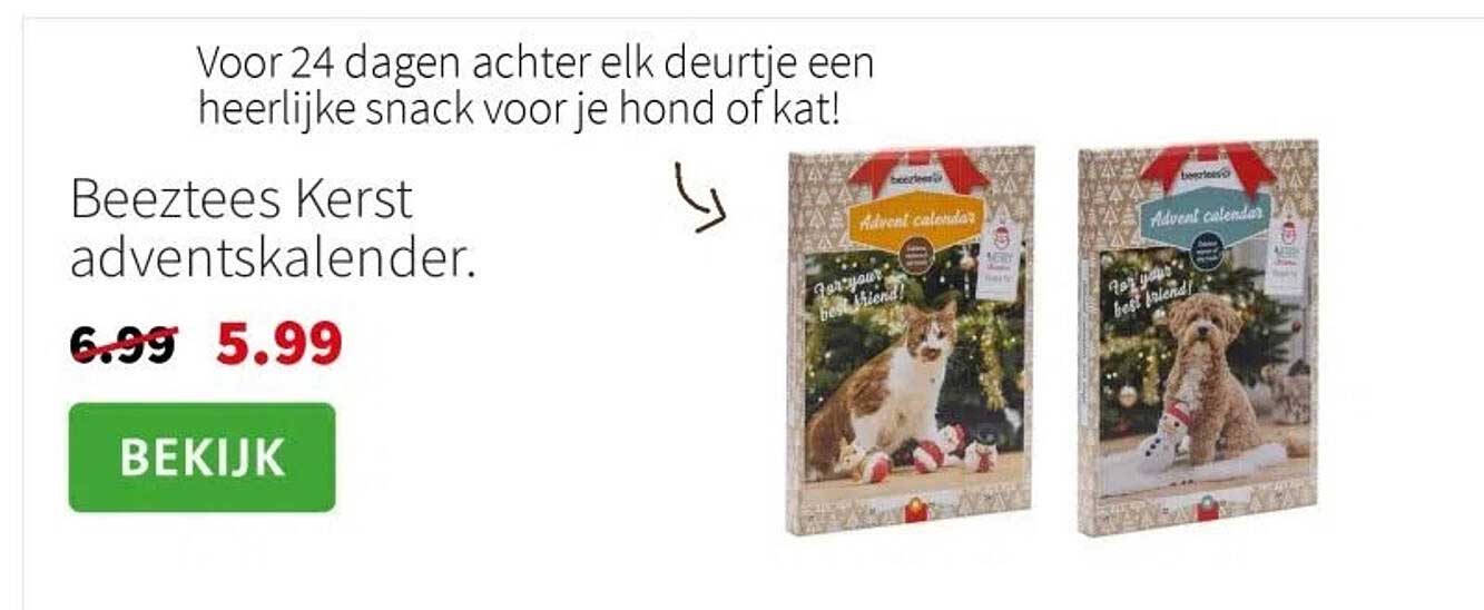 Beeztees Kerst adventskalender.