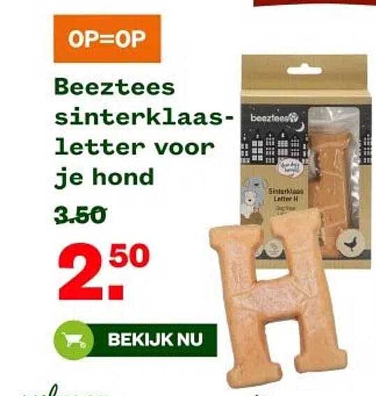Beeztees sinterklaasletter voor je hond