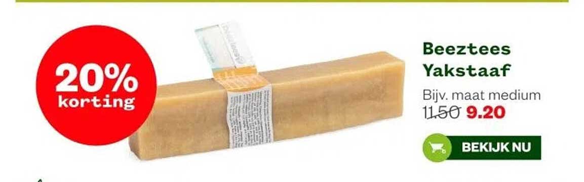 Beeztees Yakstaaf Bijv. maat medium
