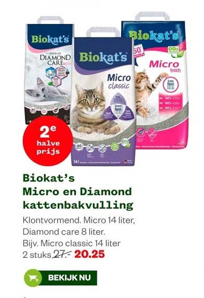 Biokat's Micro en Diamond kattenbakvulling