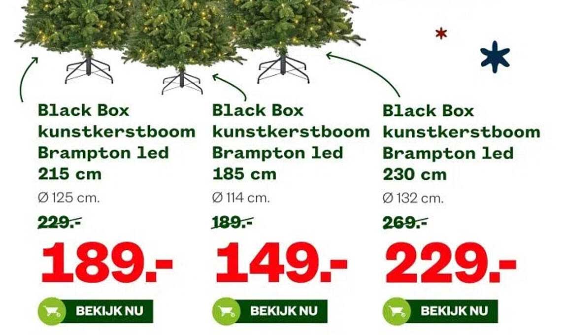 Black Box kunstkerstboom Brampton led 215 cm