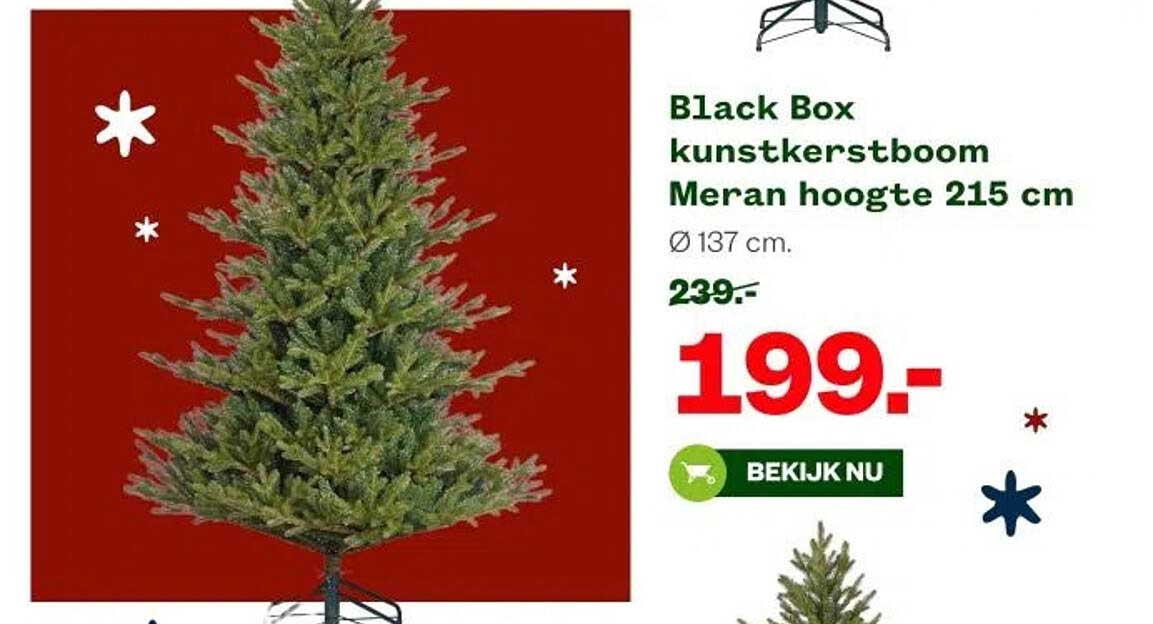 Black Box kunstkerstboom Meran hoogte 215 cm Ø 137 cm.
