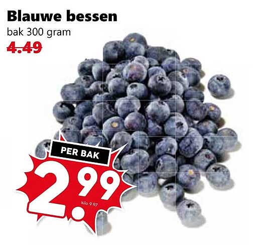 Blauwe bessen bak 300 gram