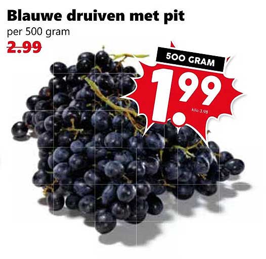 Blauwe druiven met pit