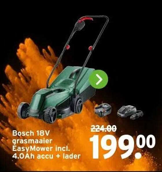 Bosch 18V grasmaaier EasyMower incl. 4.0Ah accu + lader