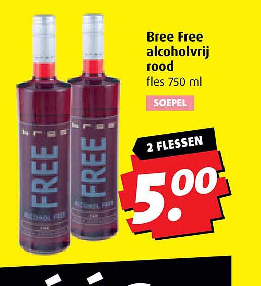Bree Free alcoholvrij rood fles 750 ml