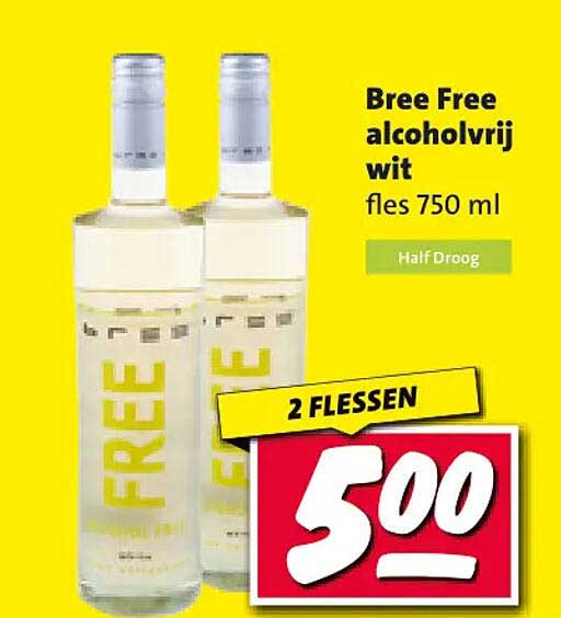 Bree Free alcoholvrij wit fles 750 ml