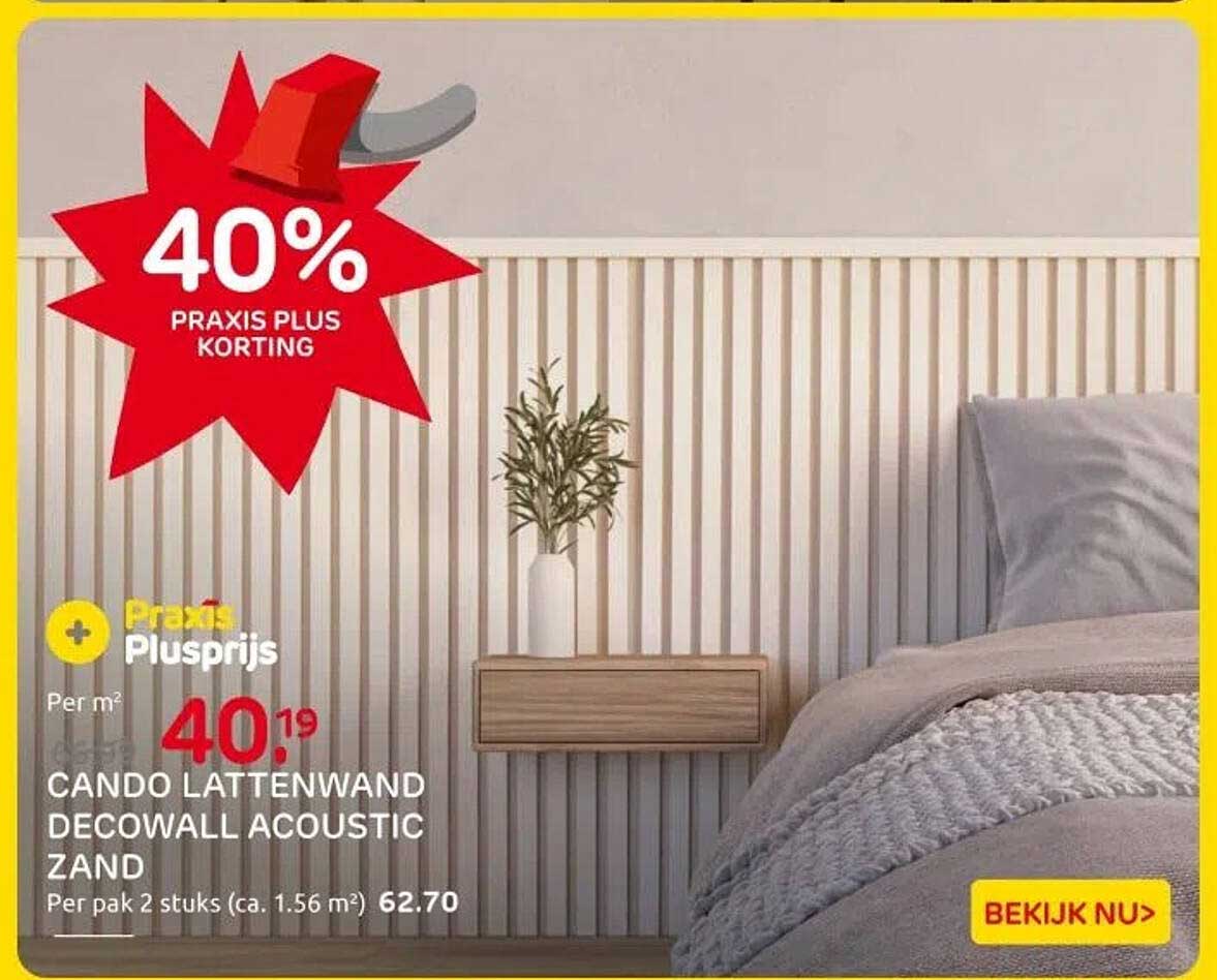 CANDO LATTENWAND DECOWALL ACOUSTIC ZAND