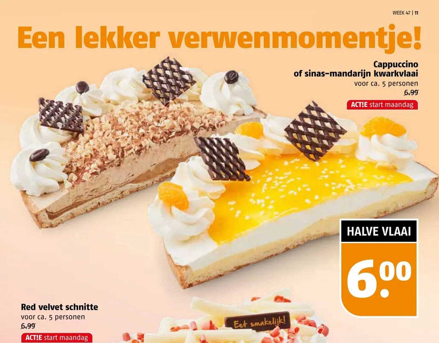 Cappuccino of sinas-mandarijn kwarkvlaai voor ca. 5 personen