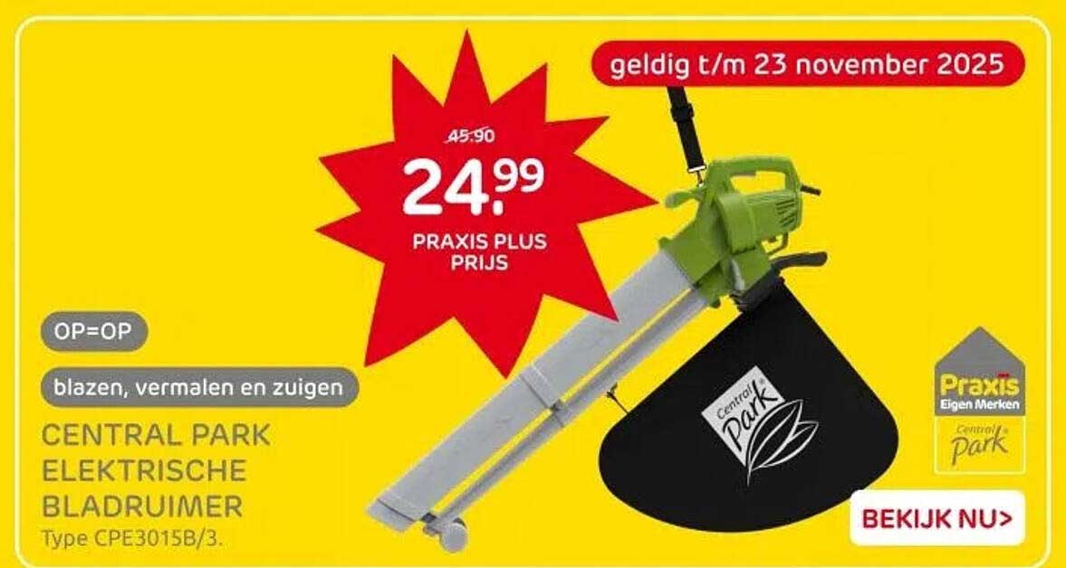 CENTRAL PARK ELEKTRISCHE BLADRUIMER