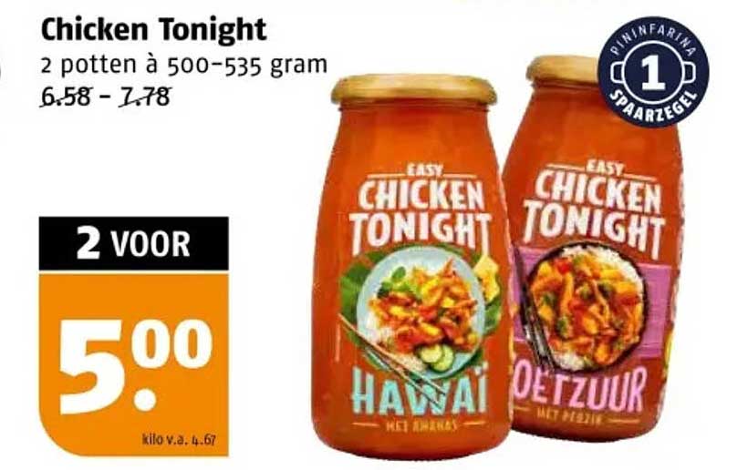 Chicken Tonight - 2 potten à 500-535 gram