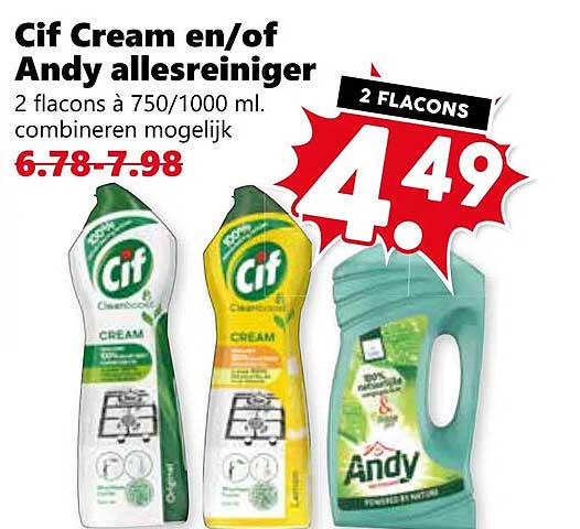 Cif Cream en/of Andy allesreiniger