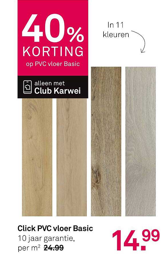 Click PVC vloer Basic