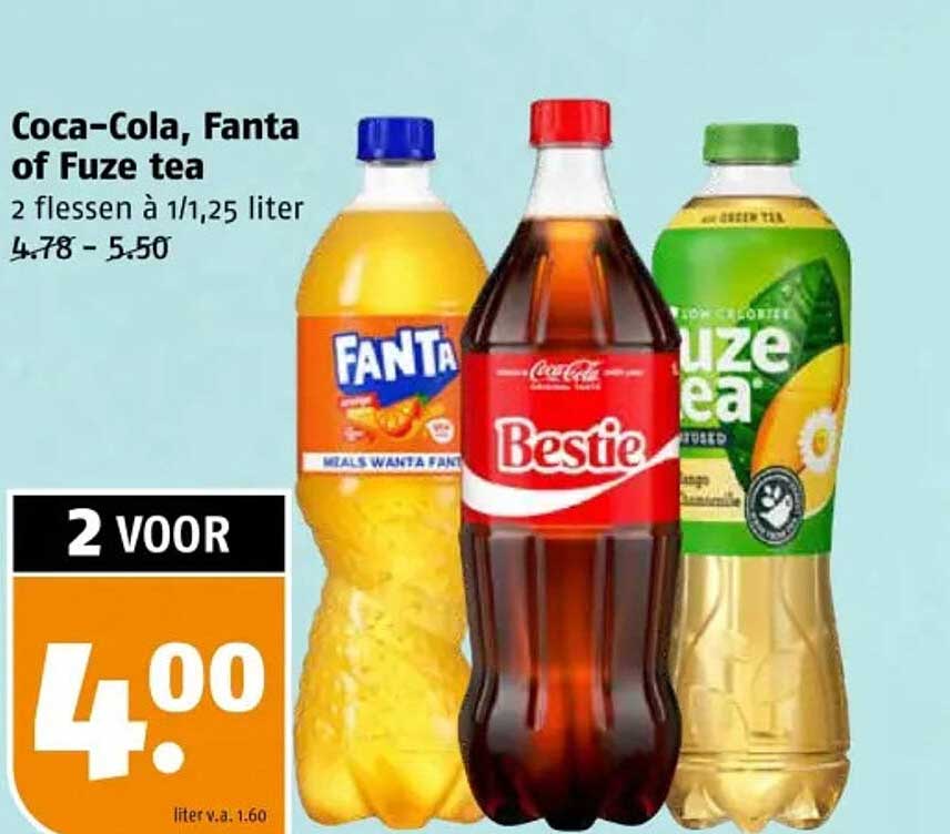 Coca-Cola, Fanta of Fuze tea