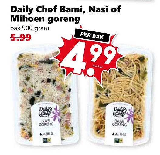 Daily Chef Bami, Nasi of Mihoen goreng