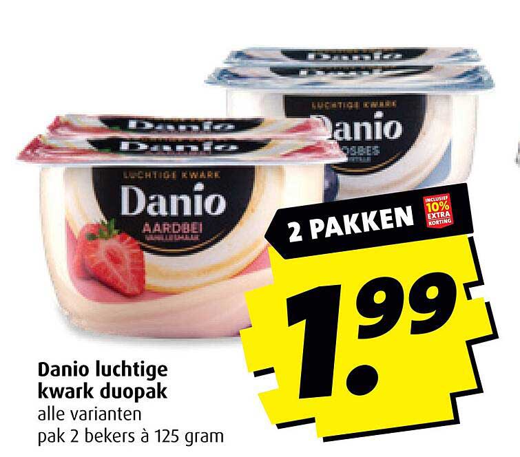 Danio luchtige kwark duopak