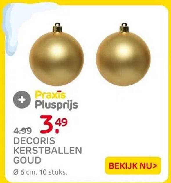 DECORIS KERSTBALLEN GOUD