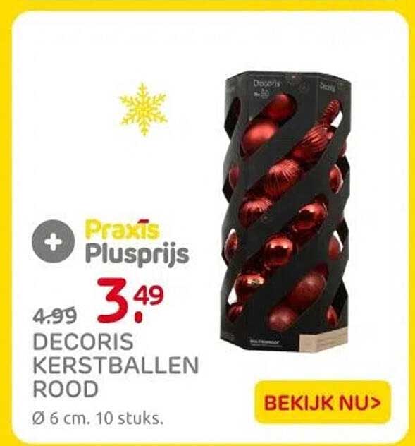 DECORIS KERSTBALLEN ROOD
