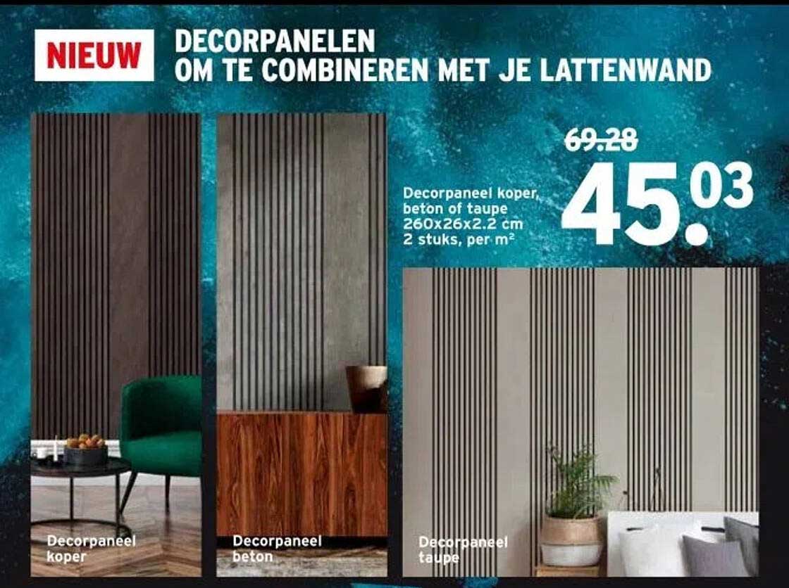 DECORPANDELEN OM TE COMBINEREN MET JE LATTENWAND
