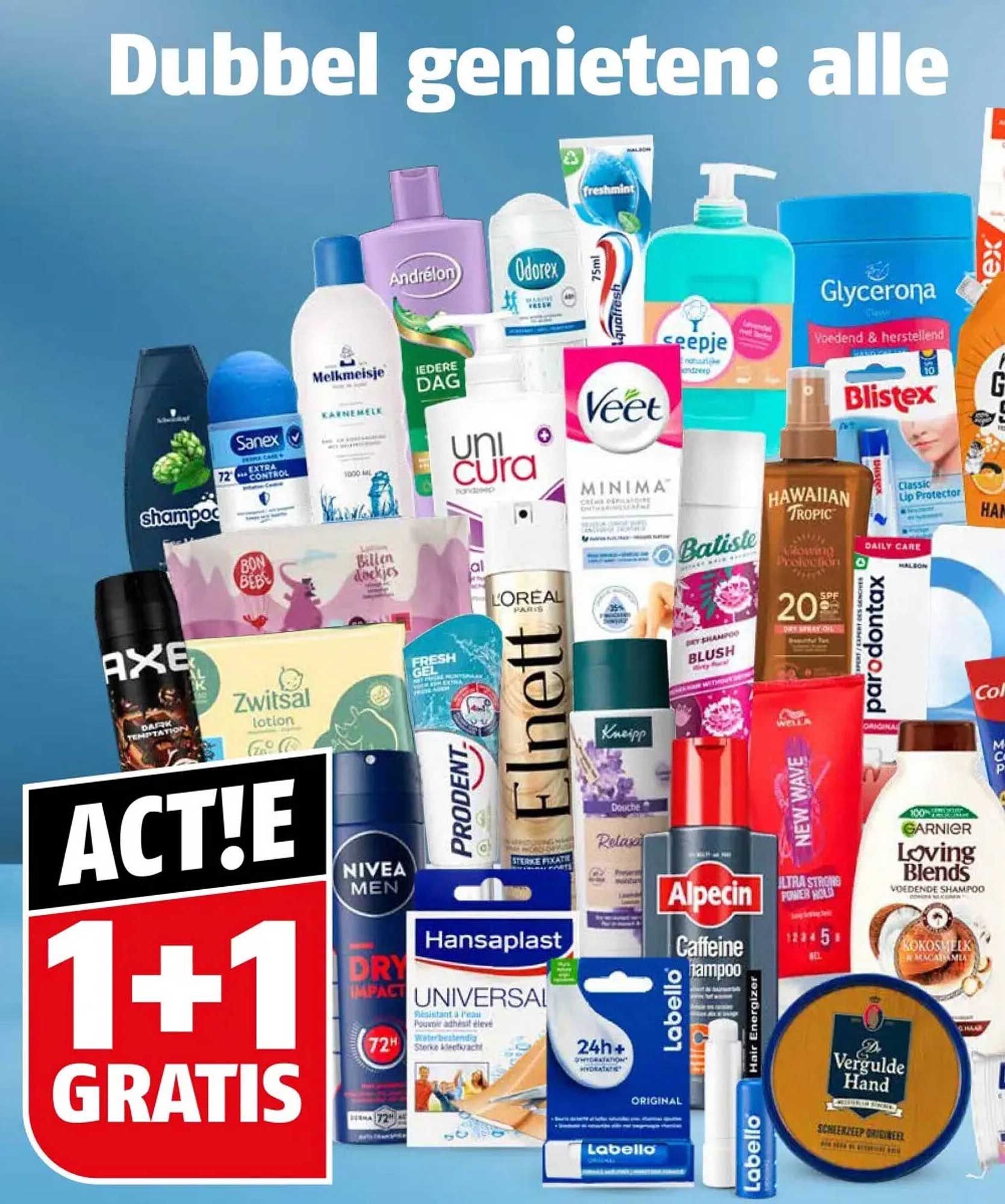 Dubbel genieten: alle ACTIE 1+1 GRATIS