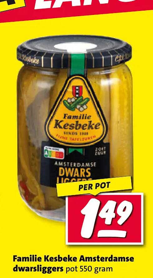 Familie Kesbeke Amsterdamse dwarsliggers pot 550 gram