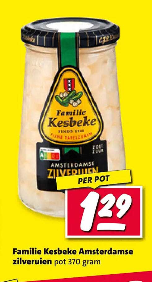 Familie Kesbeke Amsterdamse zilveruiens pot 370 gram