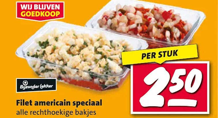 Filet americain speciaal alle rechthoekige bakjes