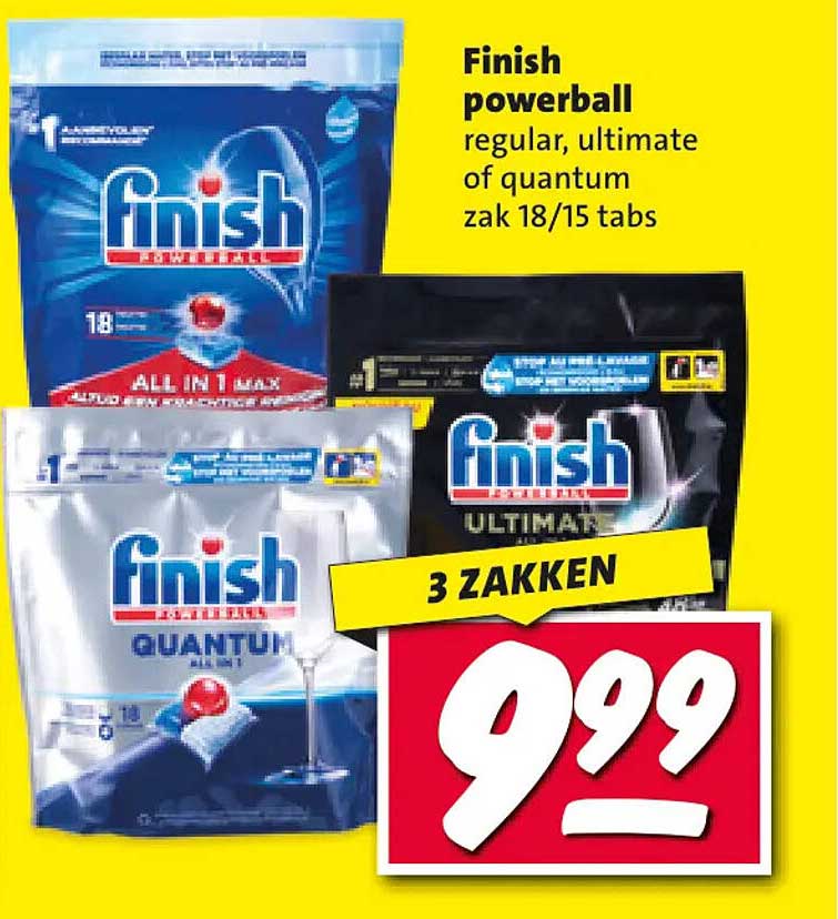 Finish powerball regular, ultimate of quantum zak 18/15 tabs