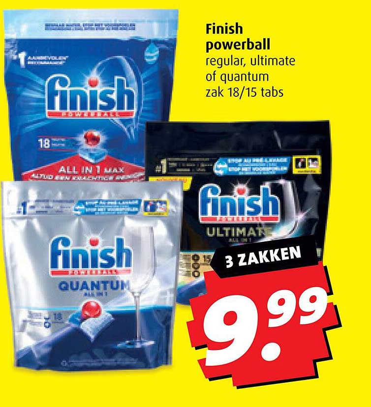 Finish powerball regular, ultimate of quantum zak 18/15 tabs