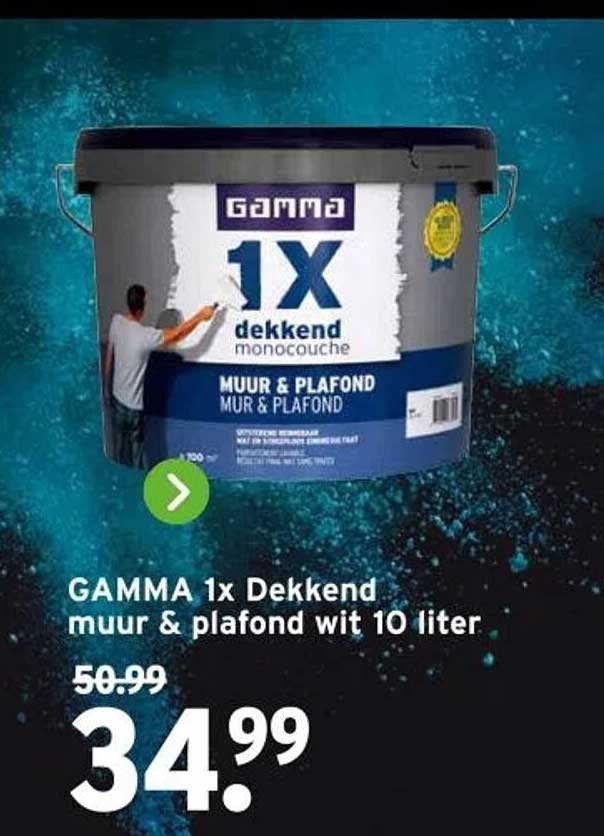 GAMMA 1x Dekkend muur & plafond wit 10 liter