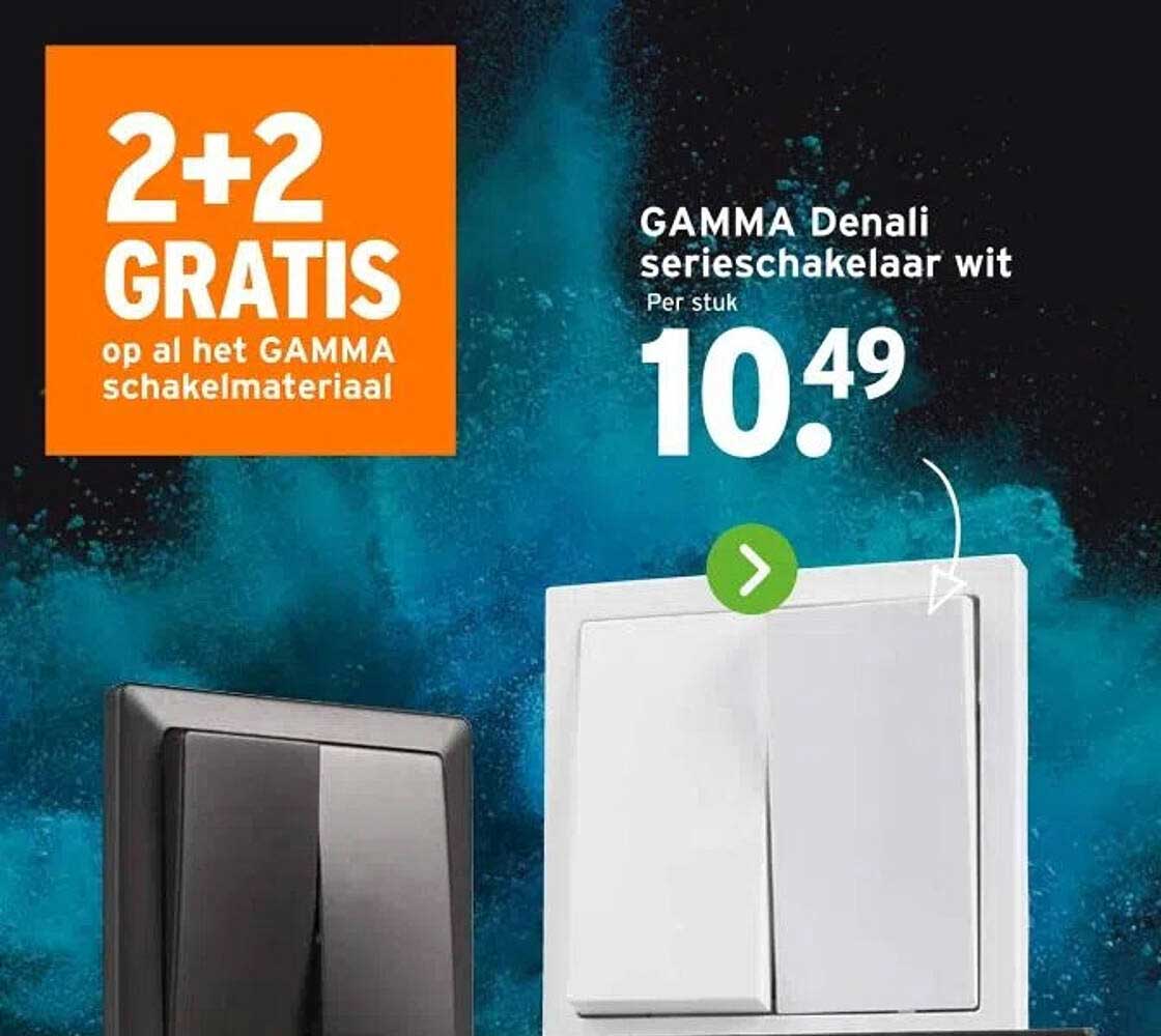 GAMMA Denali serieschakelaar wit