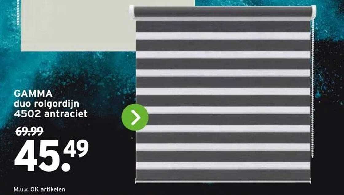 GAMMA duo rolgordijn 4502 antraciet