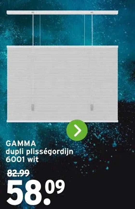 GAMMA dupli plisségordijn 6001 wit